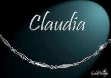 Claudia - náramek rhodium